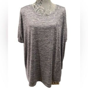 Velocity Short sleeve Gray/Blue Heather style Top | Size 3X
